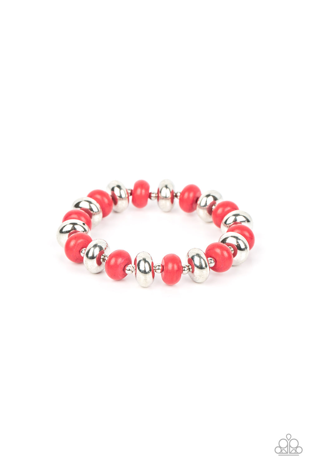 Stone Age Aesthetic - Red Bracelet - Paparazzi Accessories - Alies Bling Bar