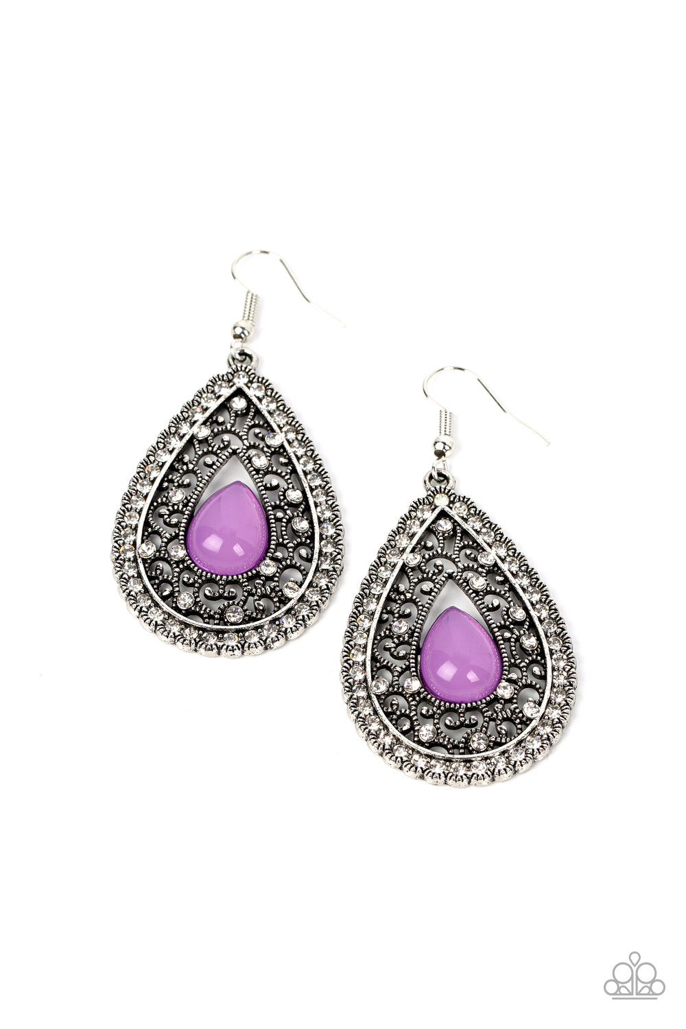 Paparazzi - Cloud Nine Couture - Purple Earrings - Alies Bling Bar