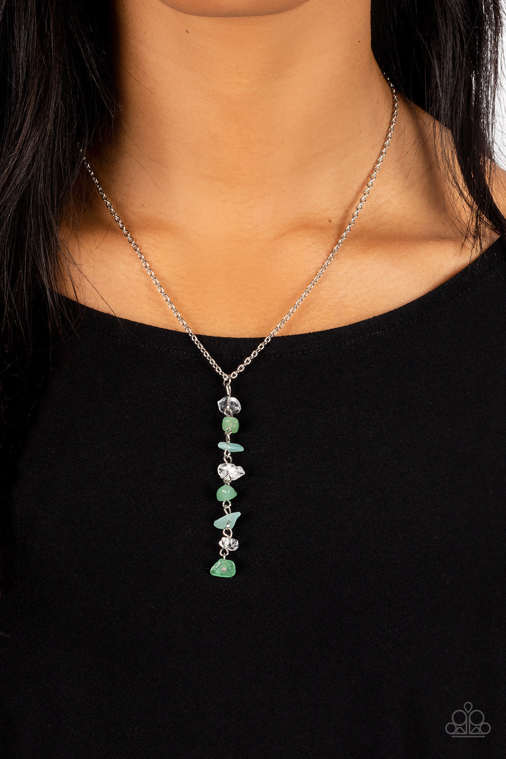 Paparazzi - Tranquil Tidings - Green Necklace - Alies Bling Bar