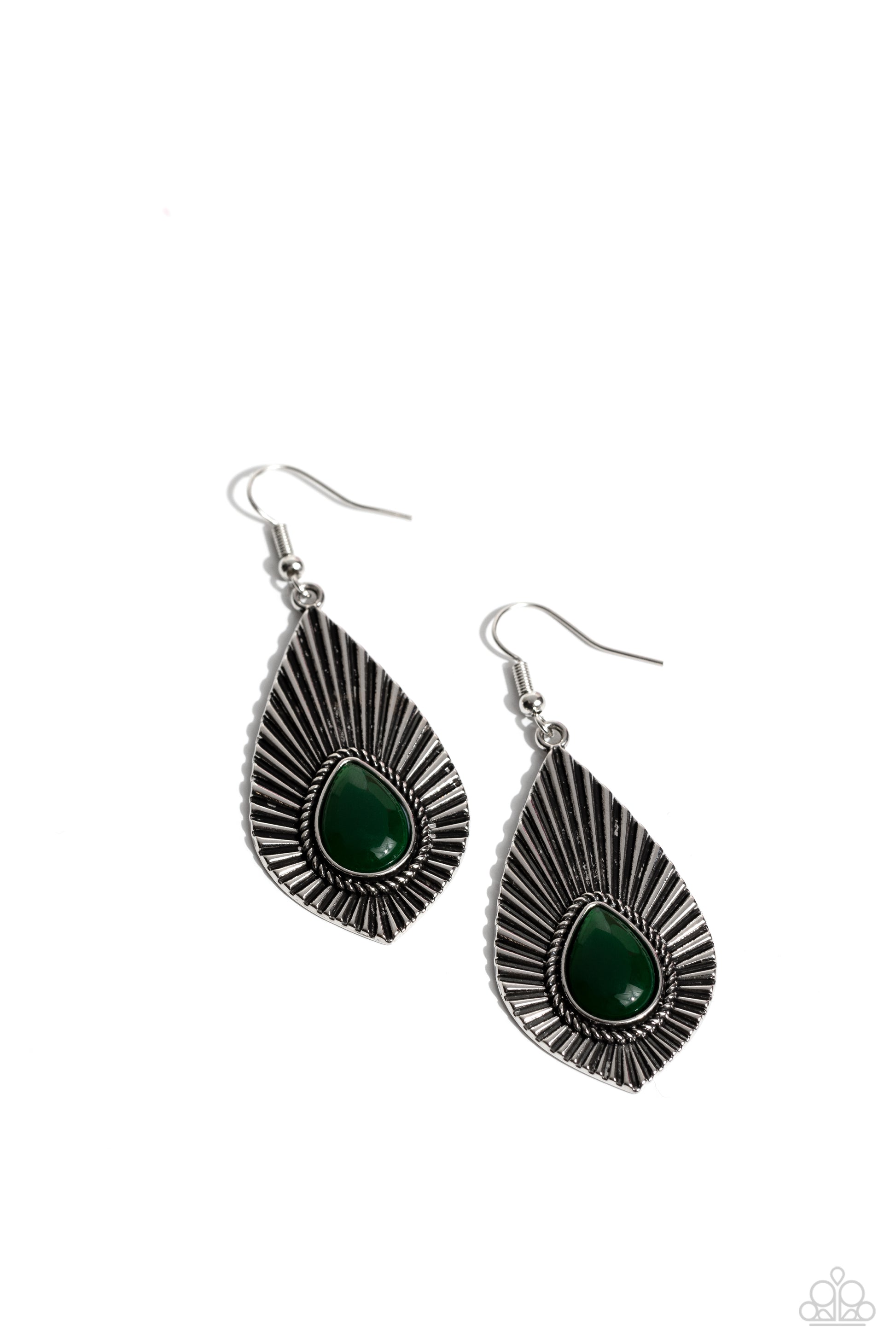 SOUL-ar Flare - Green Earrings- Paparazzi Accessories - Alies Bling Bar