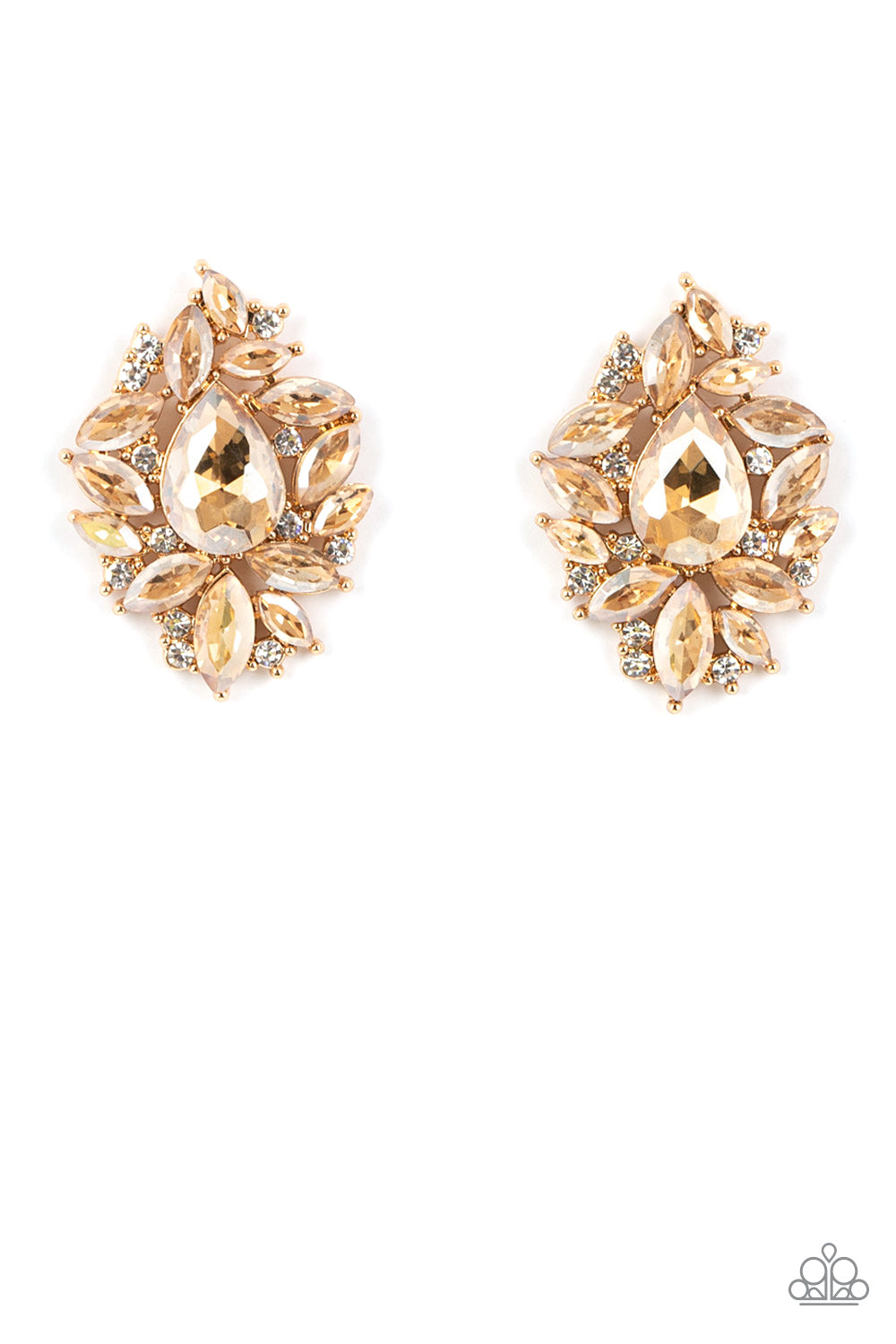 We All Scream for Ice QUEEN - Gold Earrings - Paparazzi Accessories - Alies Bling Bar