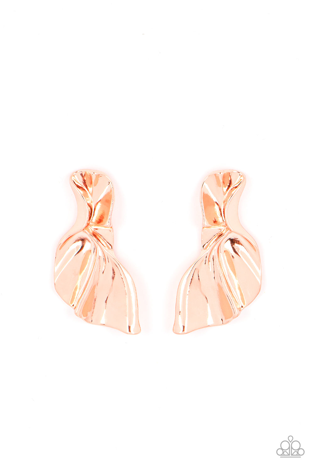 Paparazzi - METAL-Physical Mood - Copper Earrings PREORDER - Alies Bling Bar