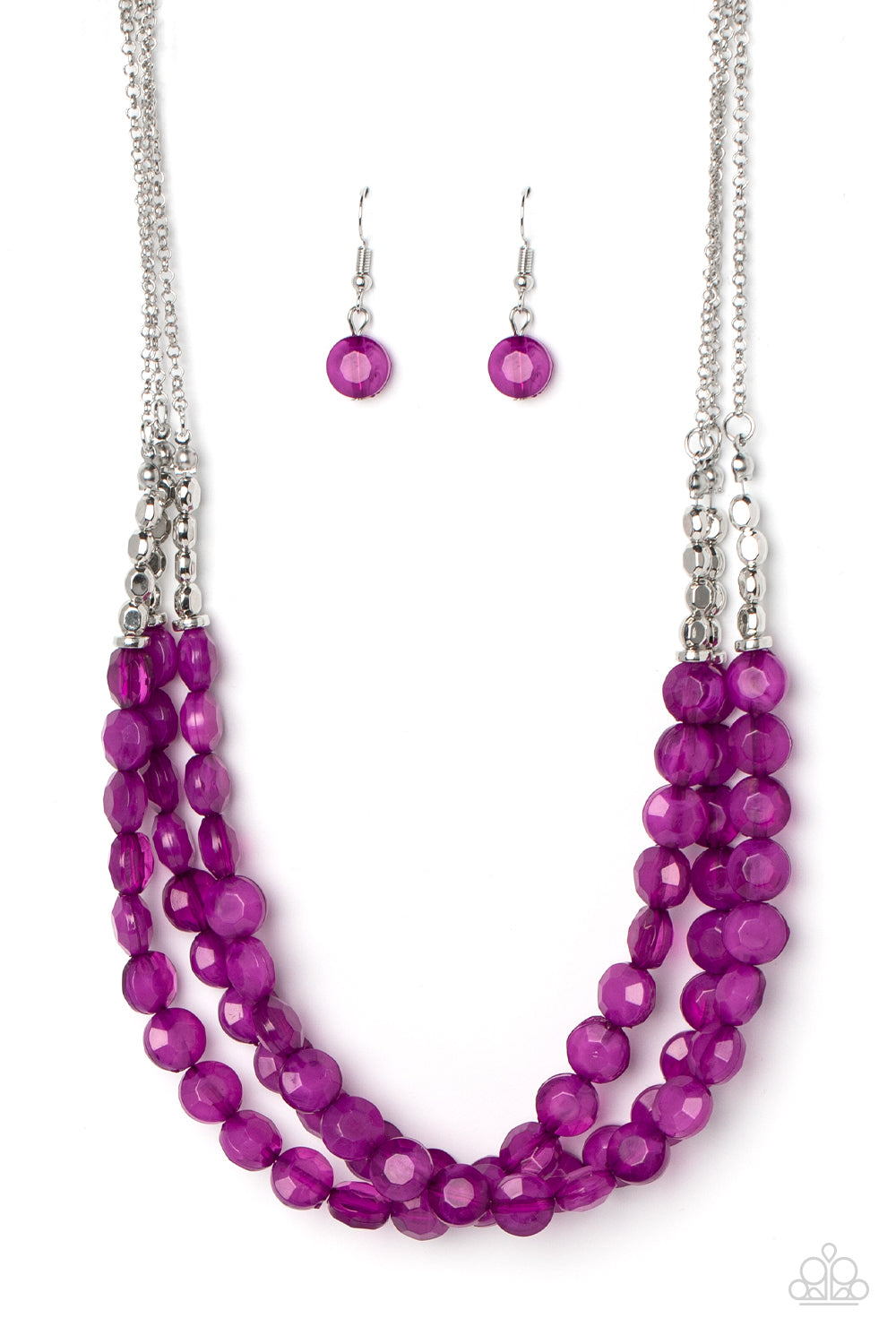 Pacific Picnic - Purple Necklace - Paparazzi Accessories - Alies Bling Bar