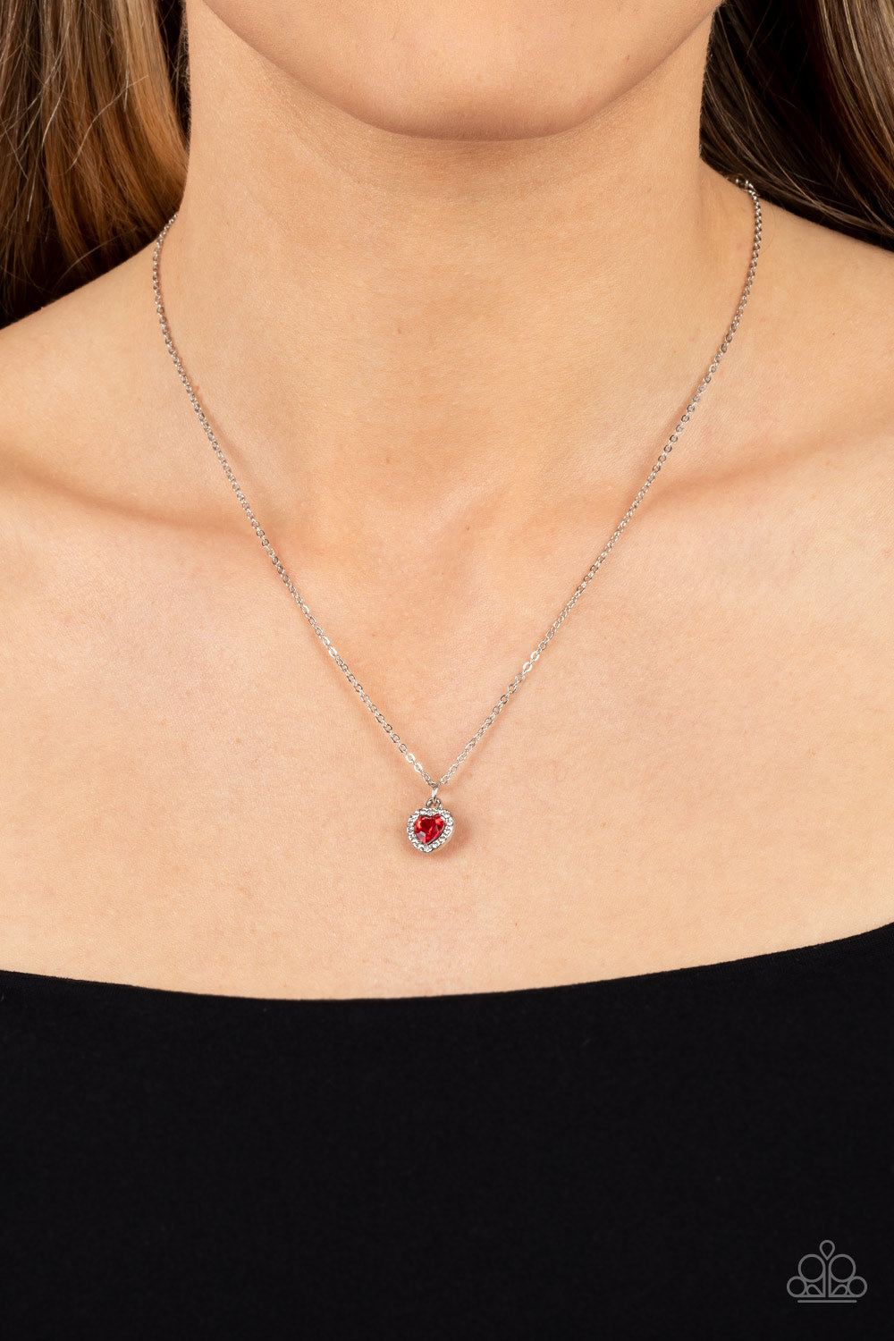 Paparazzi - A Little Lovestruck - Red Necklace - Alies Bling Bar