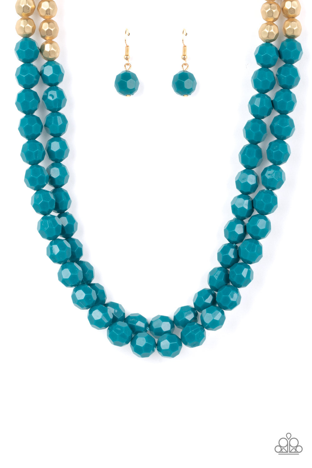 Greco Getaway - Blue Necklace -Paparazzi Accessories - Alies Bling Bar