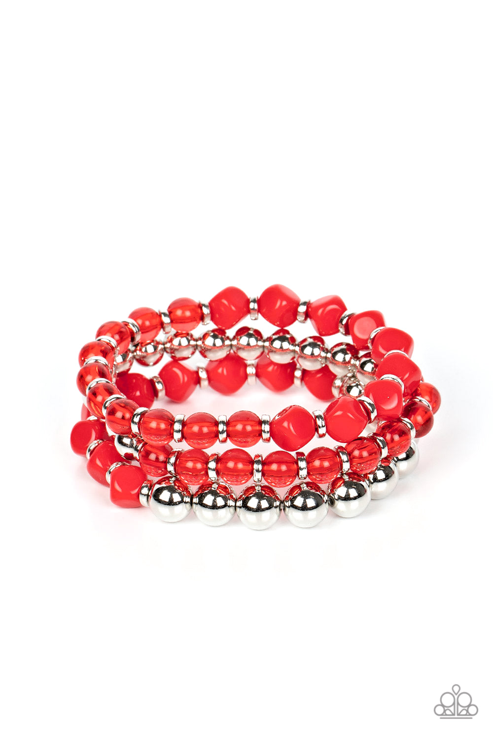 Summer Sabbatical - Red Bracelet - Paparazzi Accessories - Alies Bling Bar