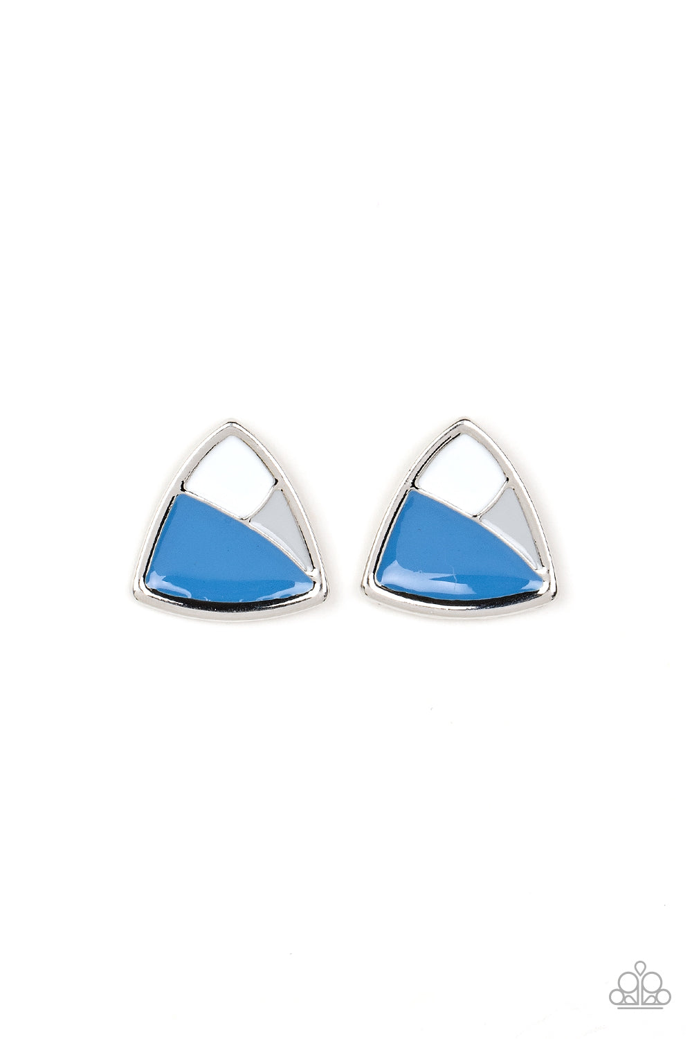 Kaleidoscopic Collision - Blue Earrings  - Paparazzi Accessories - Alies Bling Bar