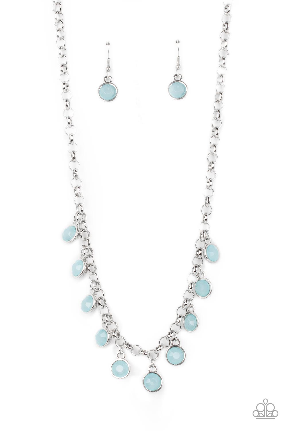 Moonbeam Magic - Blue Necklace - Paparazzi Accessories - Alies Bling Bar