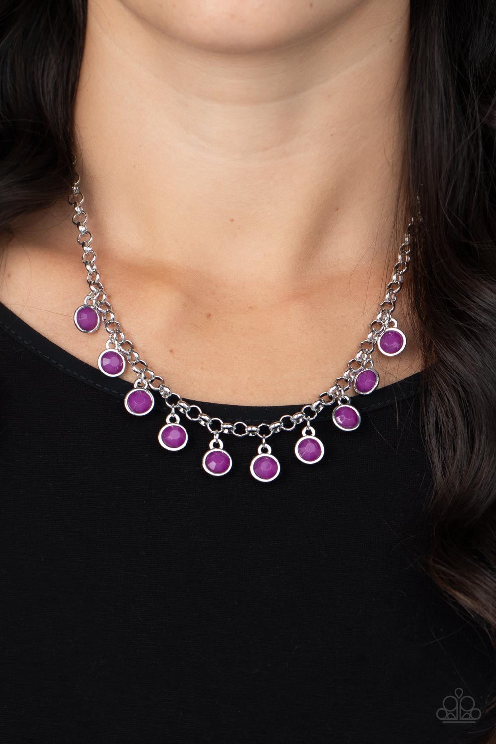 Moonbeam Magic - Purple Necklace - Paparazzi Accessories - Alies Bling Bar