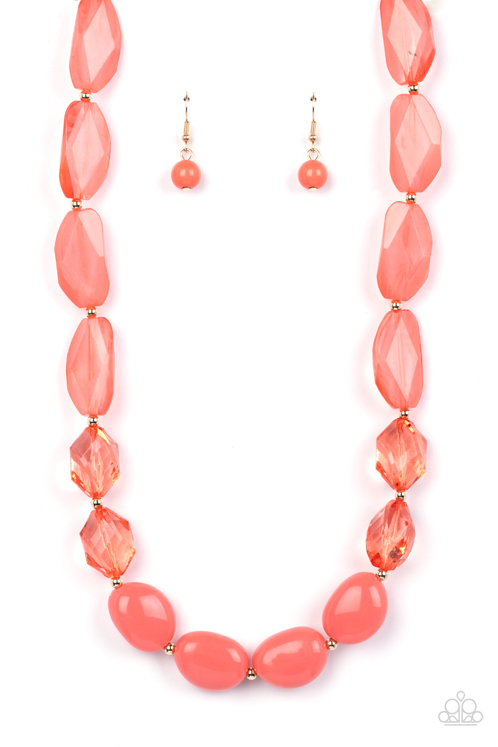 Private Paradise - Orange Necklace - Paparazzi Accessories - Alies Bling Bar