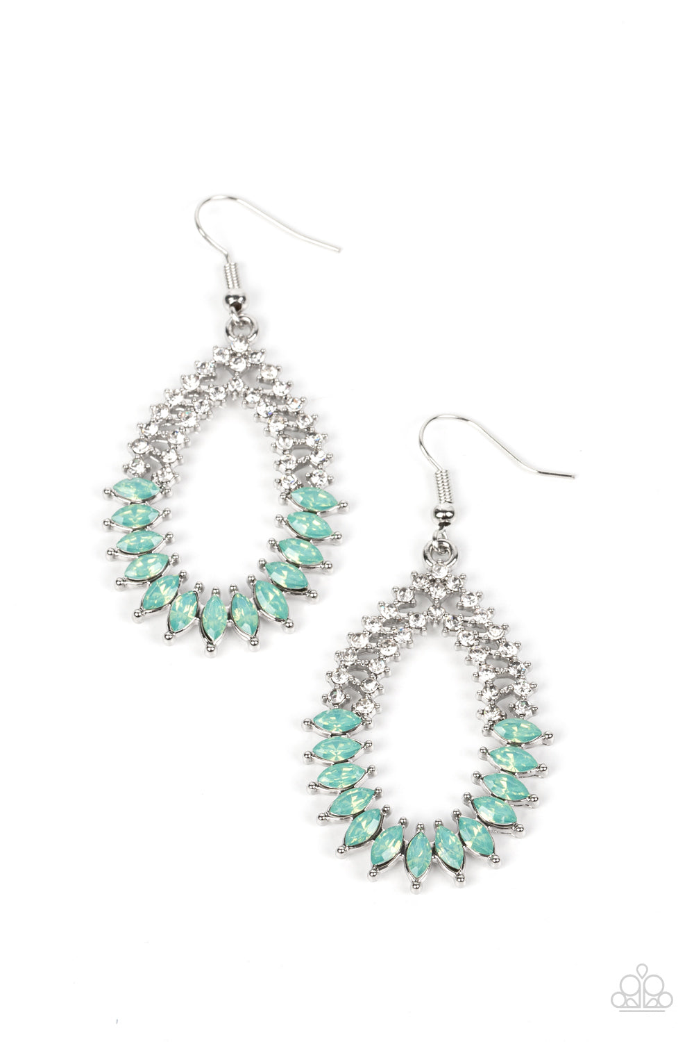 Paparazzi - Lucid Luster - Green Earrings - Alies Bling Bar