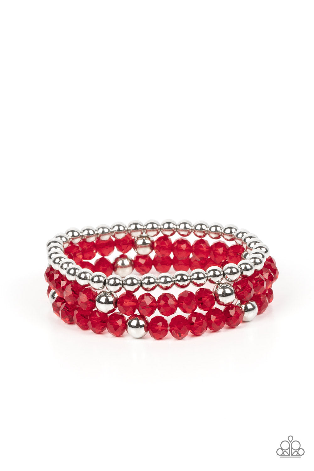 Prismatic Perceptions - Red Bracelet - Paparazzi Accessories - Alies Bling Bar