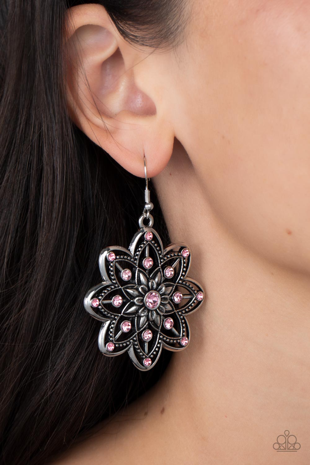 Prismatic Perennial - Pink Earrings - Paparazzi Accessories - Alies Bling Bar