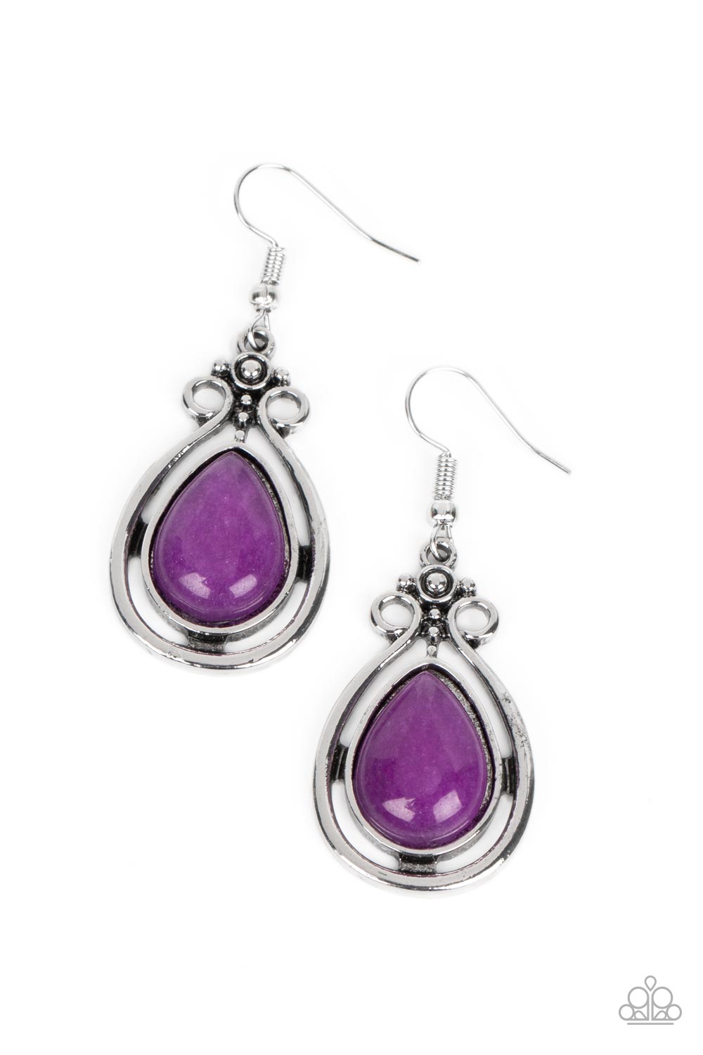 Mountain Mantra - Purple Earrings - Paparazzi Accessories - Alies Bling Bar