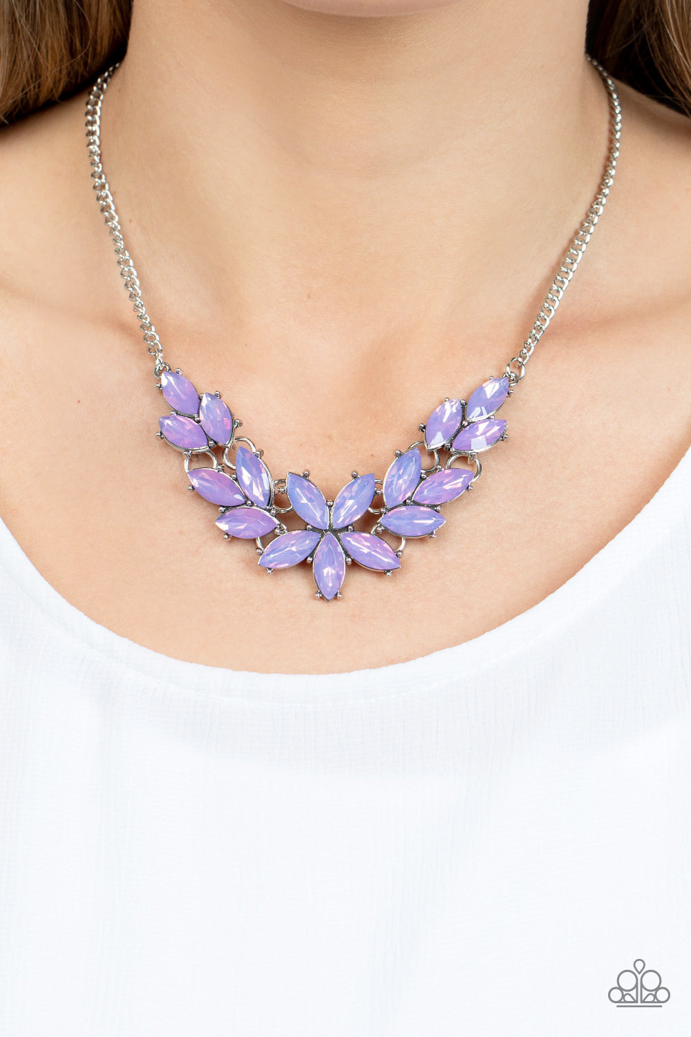 Ethereal Efflorescence - Purple Necklace - Paparazzi Accessories - Alies Bling Bar