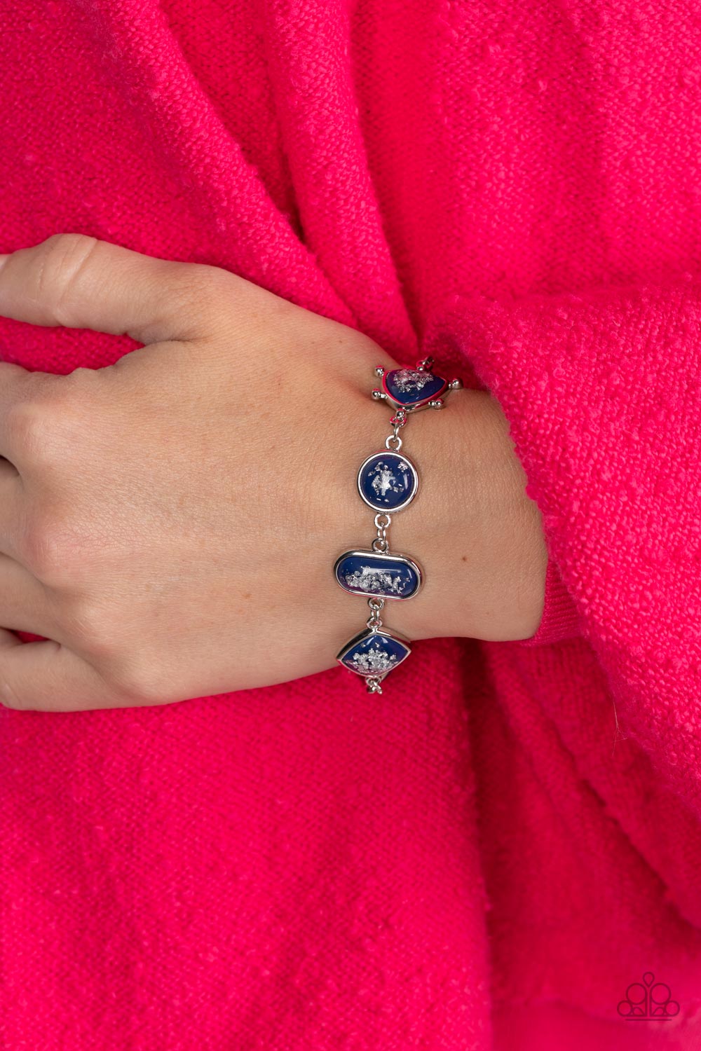 Speckled Shimmer - Blue Bracelet -Paparazzi Accessories - Alies Bling Bar