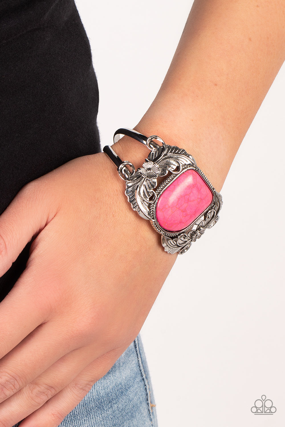 Dune Garden - Pink Bracelet - Paparazzi Accessories - Alies Bling Bar