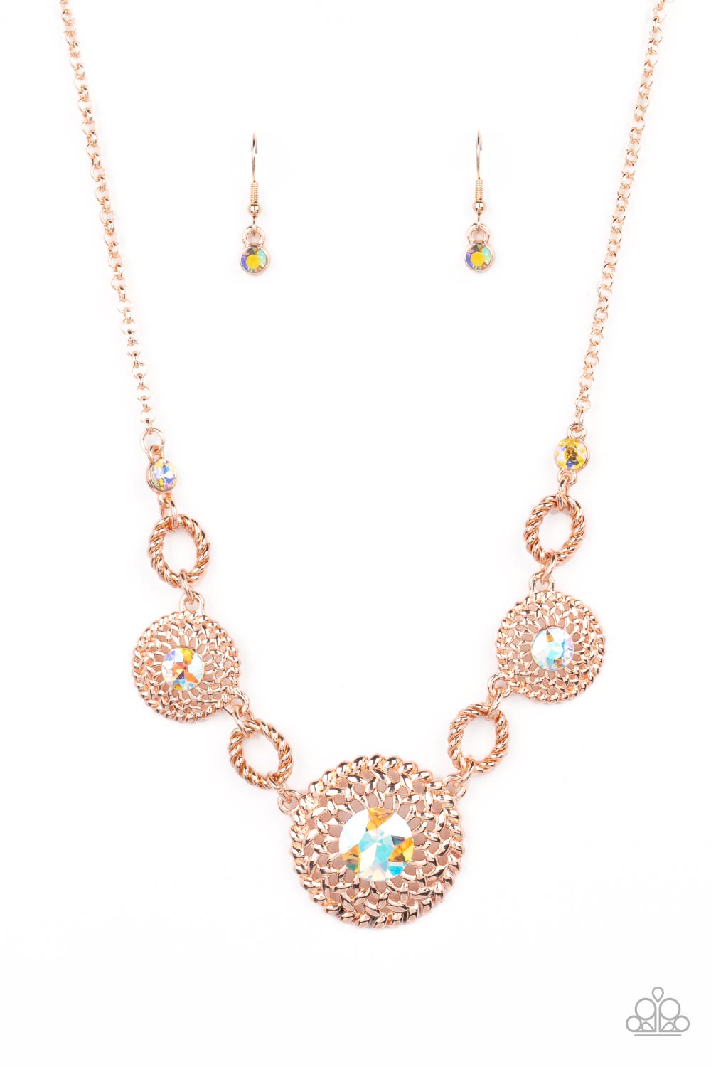 Paparazzi - Cosmic Cosmos - Multi Rose Gold Necklace - Alies Bling Bar