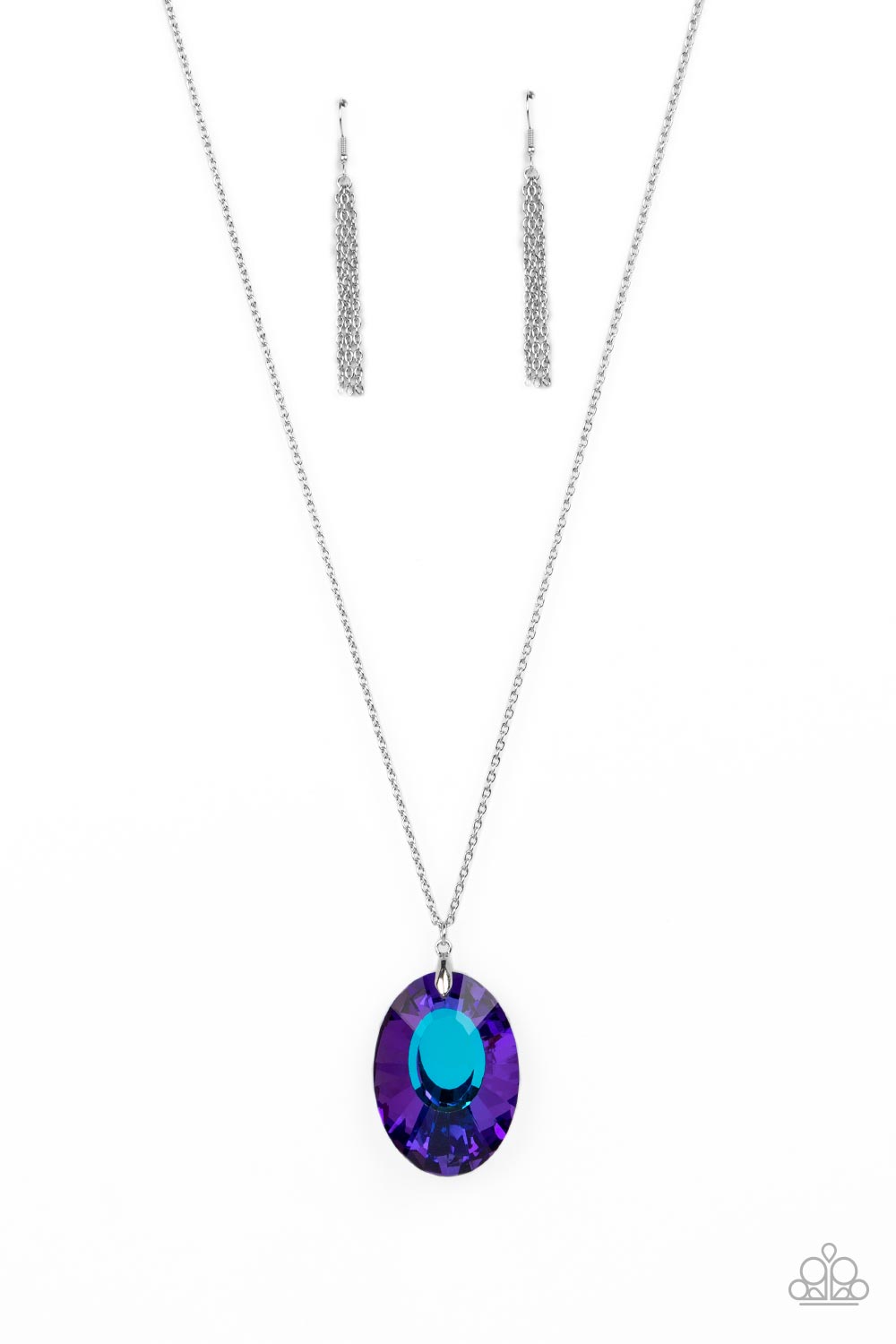 Celestial Essence - Blue Necklace  - Paparazzi Accessories - Alies Bling Bar