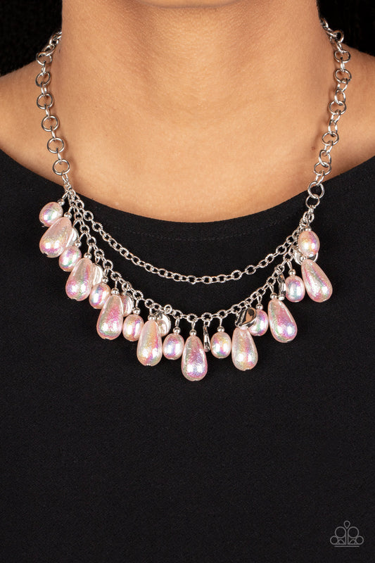 Interstellar Serenity - Pink Necklace - Paparazzi Accessories - Alies Bling Bar