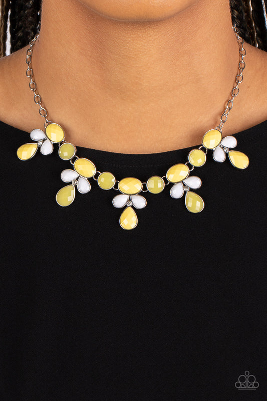 Midsummer Meadow - Yellow Necklace - Paparazzi Accessories - Alies Bling Bar