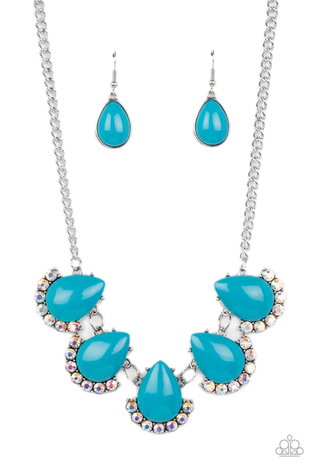 Ethereal Exaggerations - Blue Necklace  - Paparazzi Accessories - Alies Bling Bar