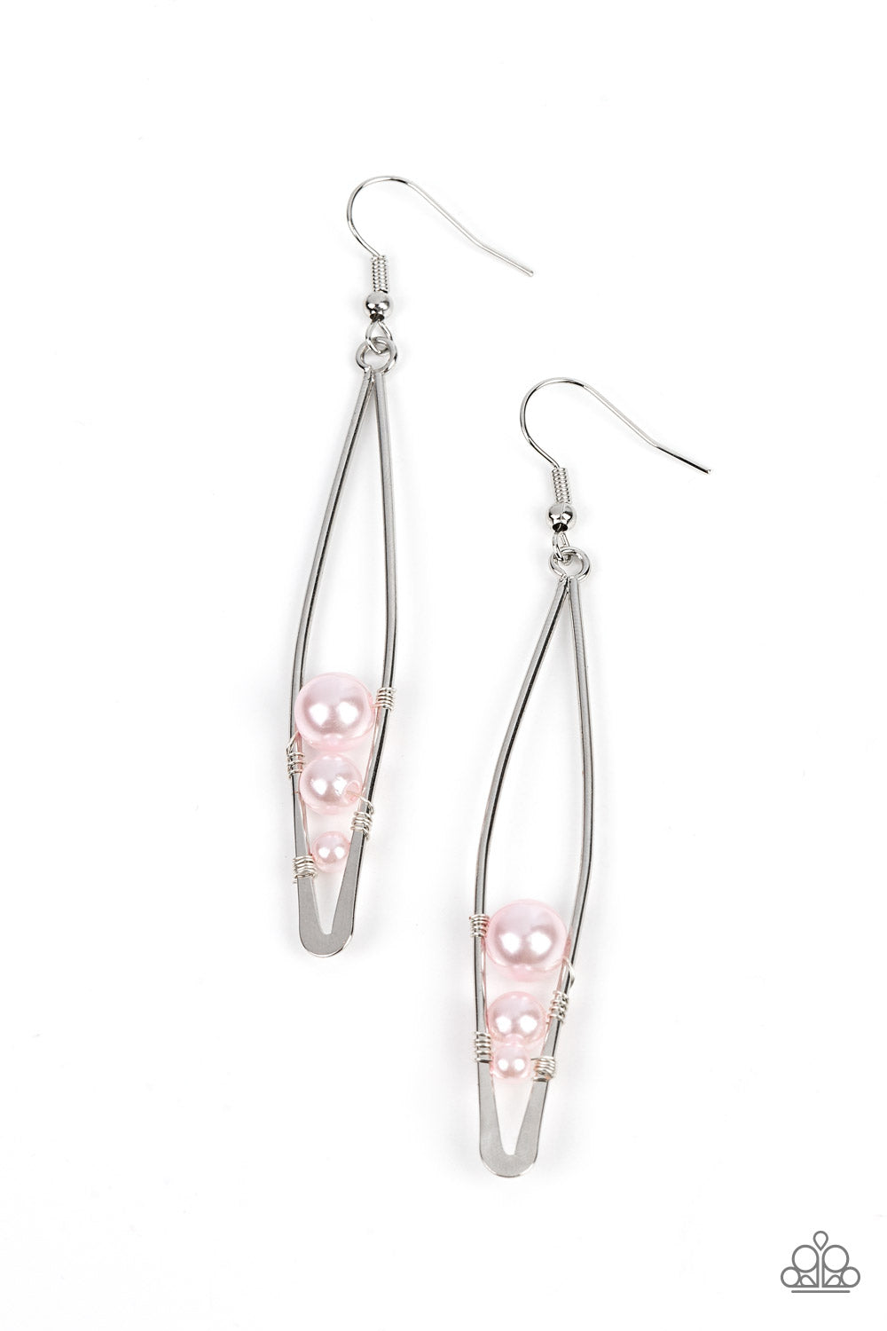 Atlantic Allure - Pink Earrings - Paparazzi Accessories - Alies Bling Bar