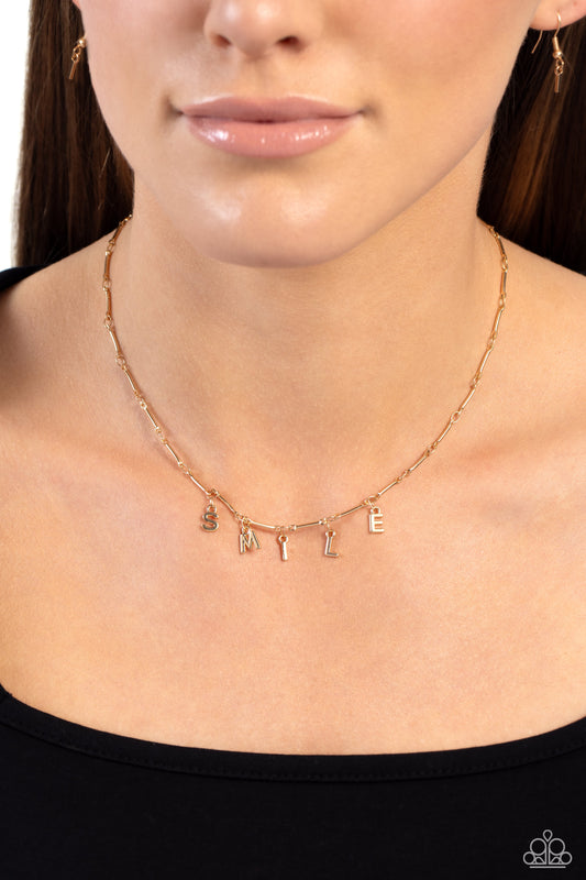 Say My Name - Gold Necklace - Paparazzi Accessories - Alies Bling Bar