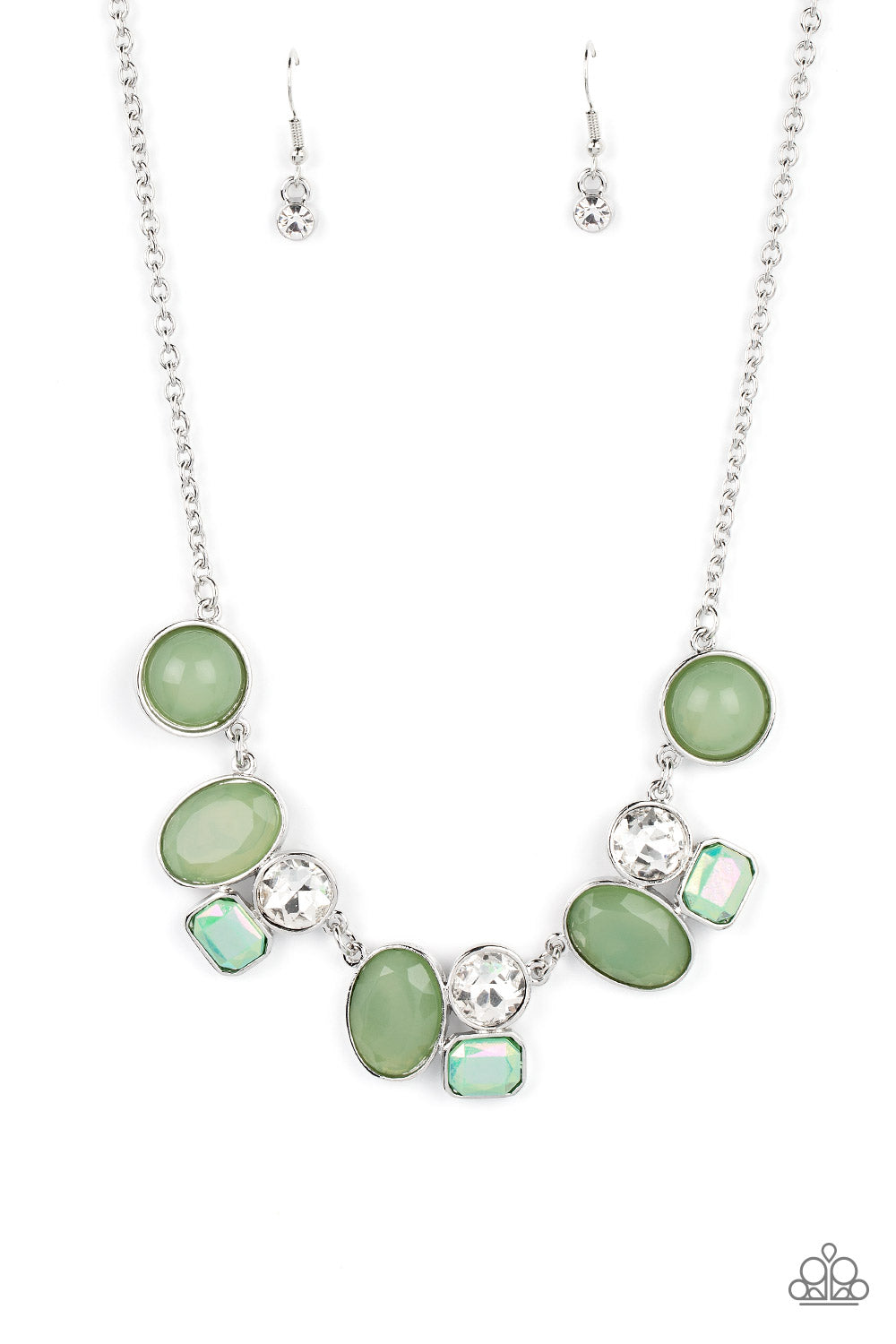 Fantasy World - Green Necklace - Paparazzi Accessories - Alies Bling Bar