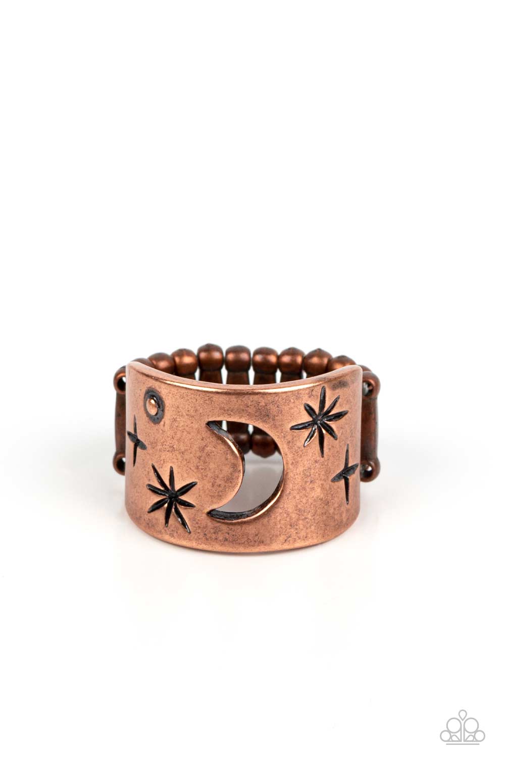 Lunar Levels - Copper Ring - Paparazzi Accessories - Alies Bling Bar