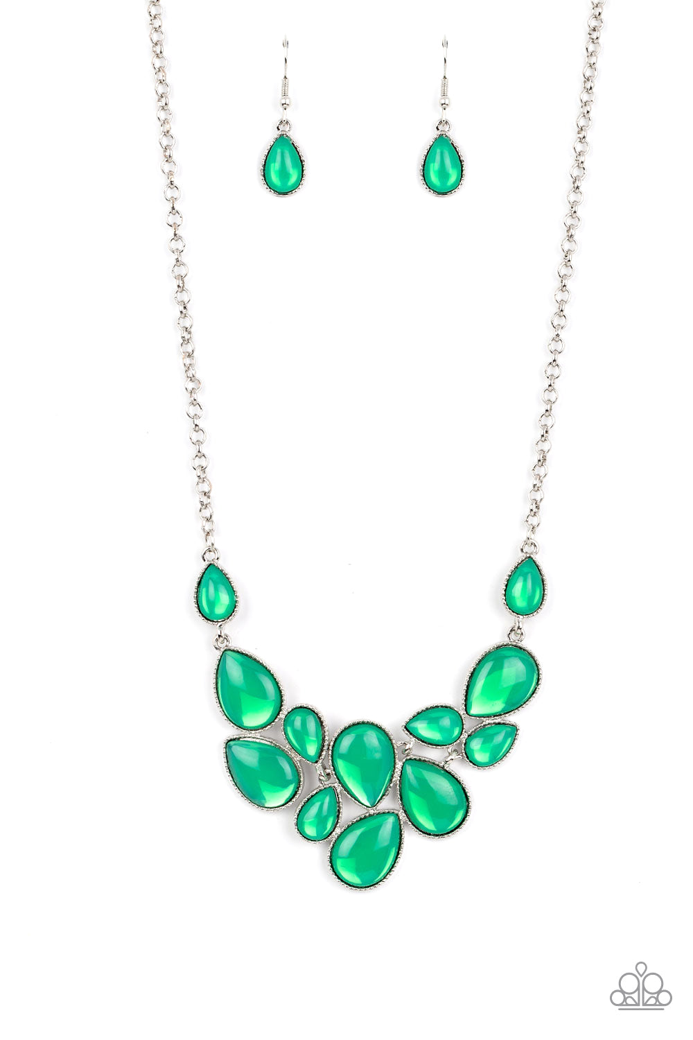 Keeps GLOWING and GLOWING - Green Necklace - Paparazzi Accessories - Alies Bling Bar