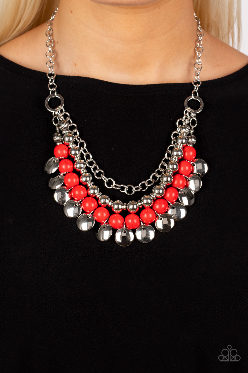 Leave Her Wild - Red Necklace  - Paparazzi Accessories - Alies Bling Bar