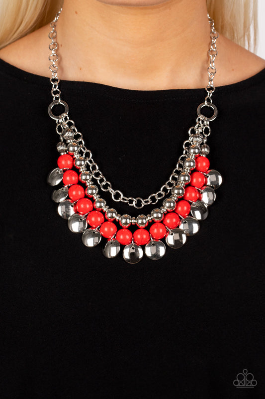 Leave Her Wild - Red Necklace  - Paparazzi Accessories - Alies Bling Bar