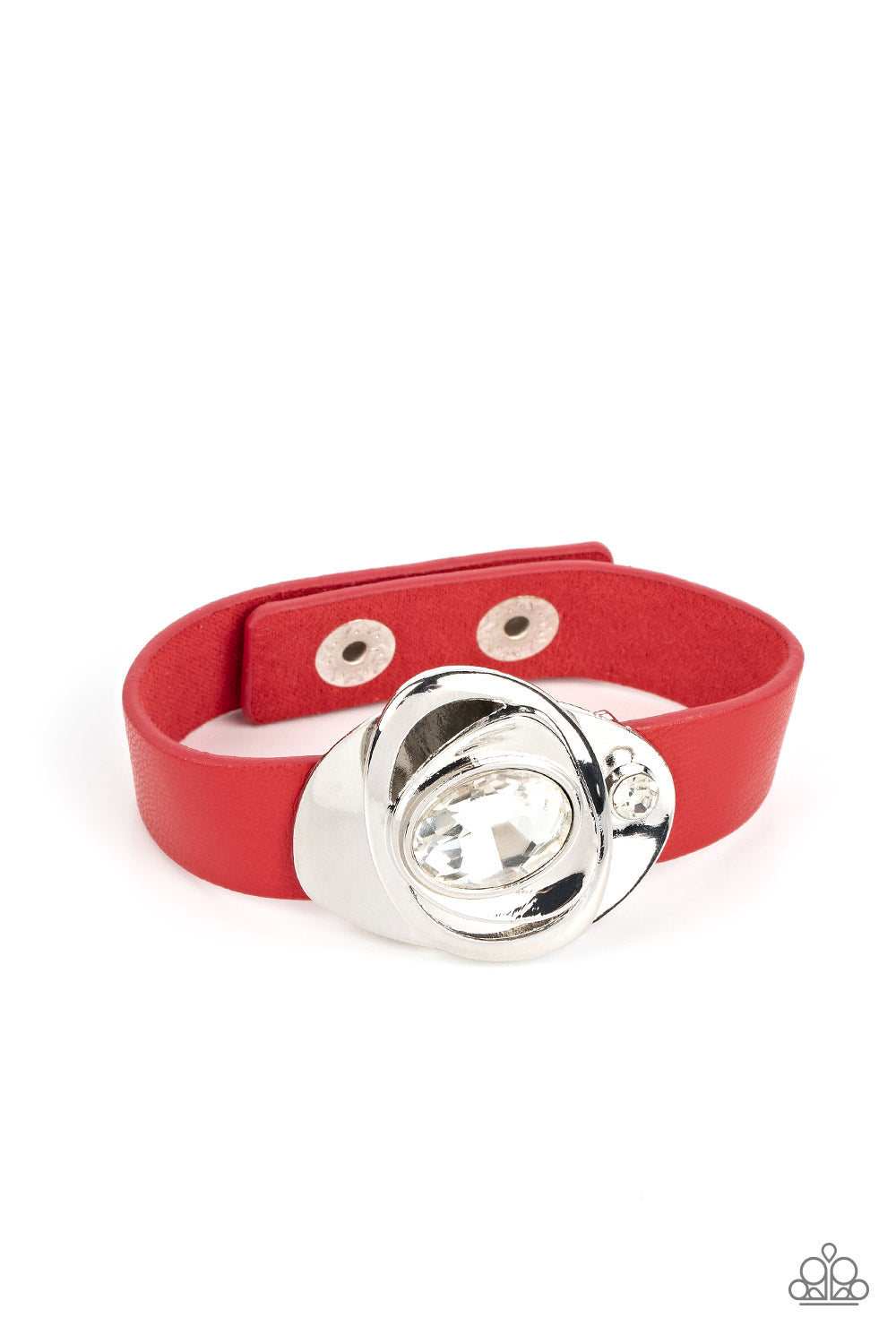 Pasadena Prairies - Red Bracelet - Paparazzi Accessories - Alies Bling Bar