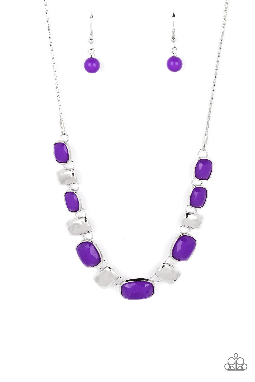 Polished Parade - Purple Necklace - Paparazzi Accessories - Alies Bling Bar