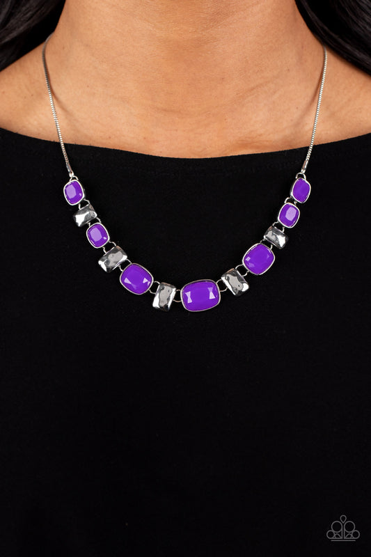 Polished Parade - Purple Necklace - Paparazzi Accessories - Alies Bling Bar