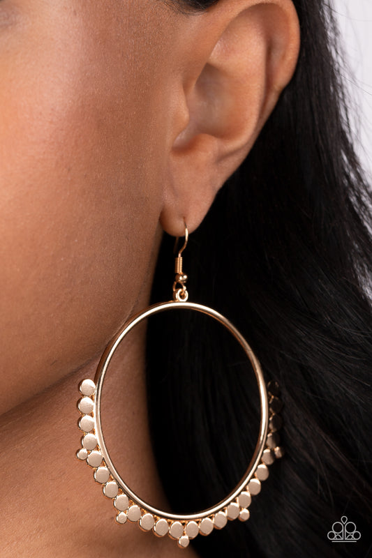 Ultra Untamable - Gold Earrings - Paparazzi Accessories - Alies Bling Bar