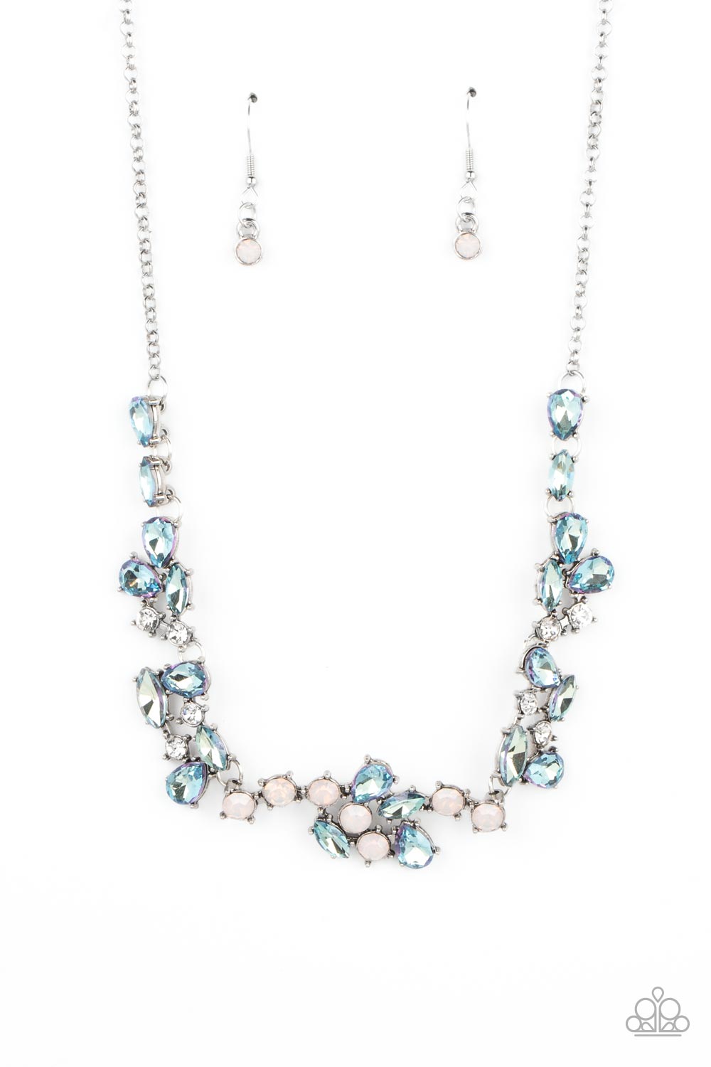 Welcome to the Ice Age - Blue Necklace - Paparazzi Accessories - Alies Bling Bar