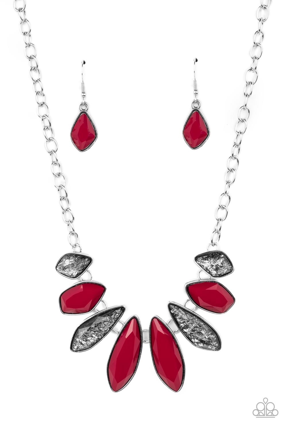 Crystallized Couture - Red Necklace - Paparazzi Accessories - Alies Bling Bar