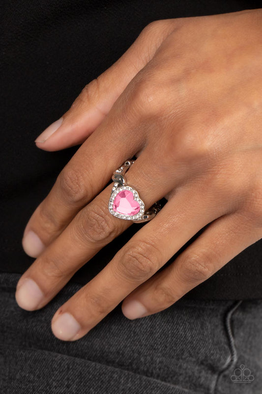 Committed to Cupid - Pink Ring - Paparazzi Accessories - Alies Bling Bar