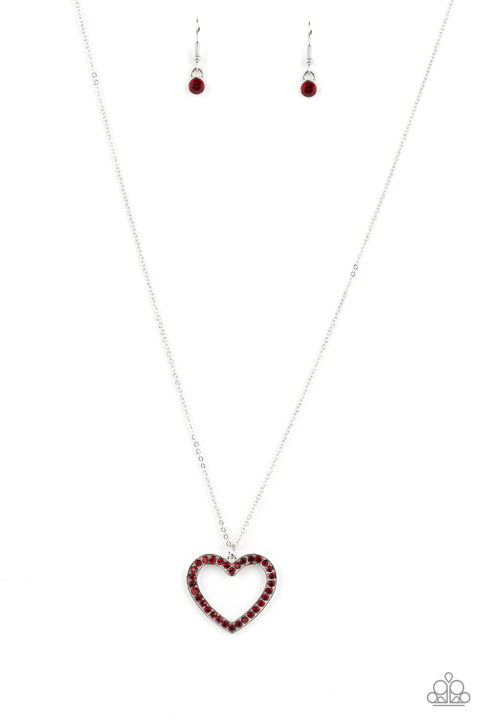 Dainty Darling - Red Heart Necklace - Paparazzi Accessories - Alies Bling Bar