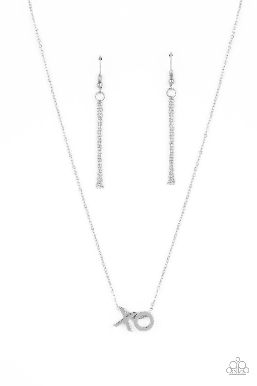 Hugs and Kisses - Silver Necklace - Paparazzi Accessories - Alies Bling Bar