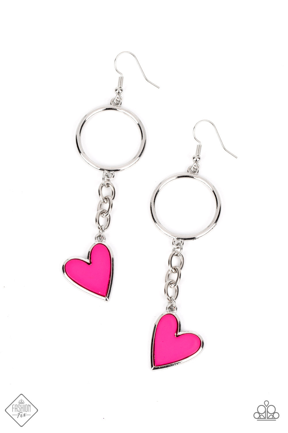 Paparazzi - Don't Miss a HEARTBEAT - Pink Earrings PREORDER