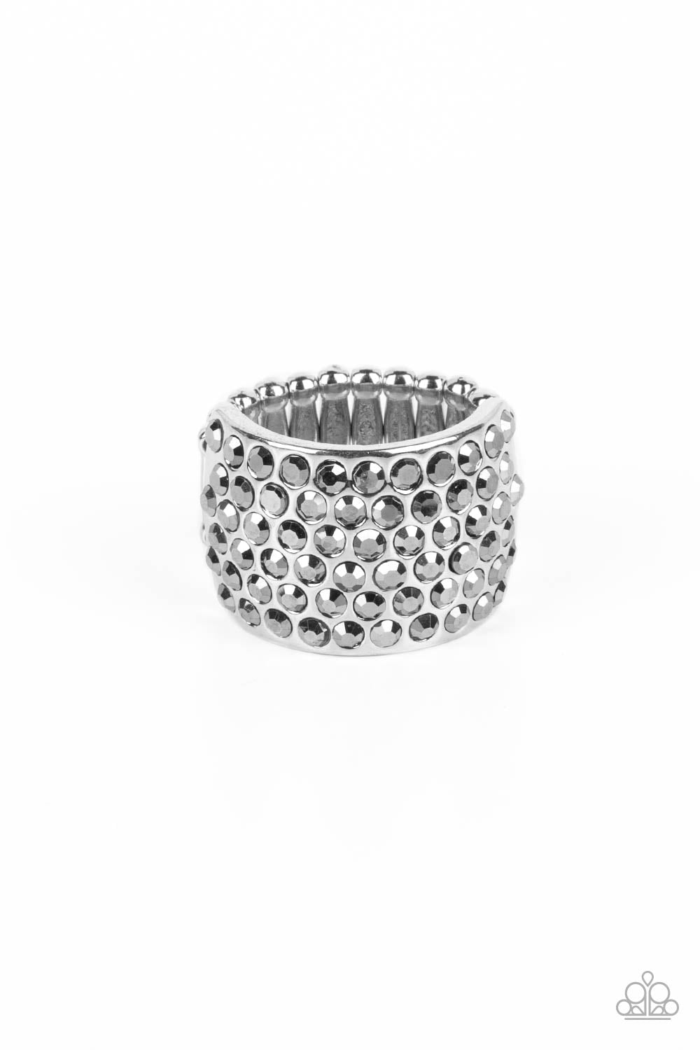 Edgy Effulgence - Silver Ring - Paparazzi Accessories - Alies Bling Bar