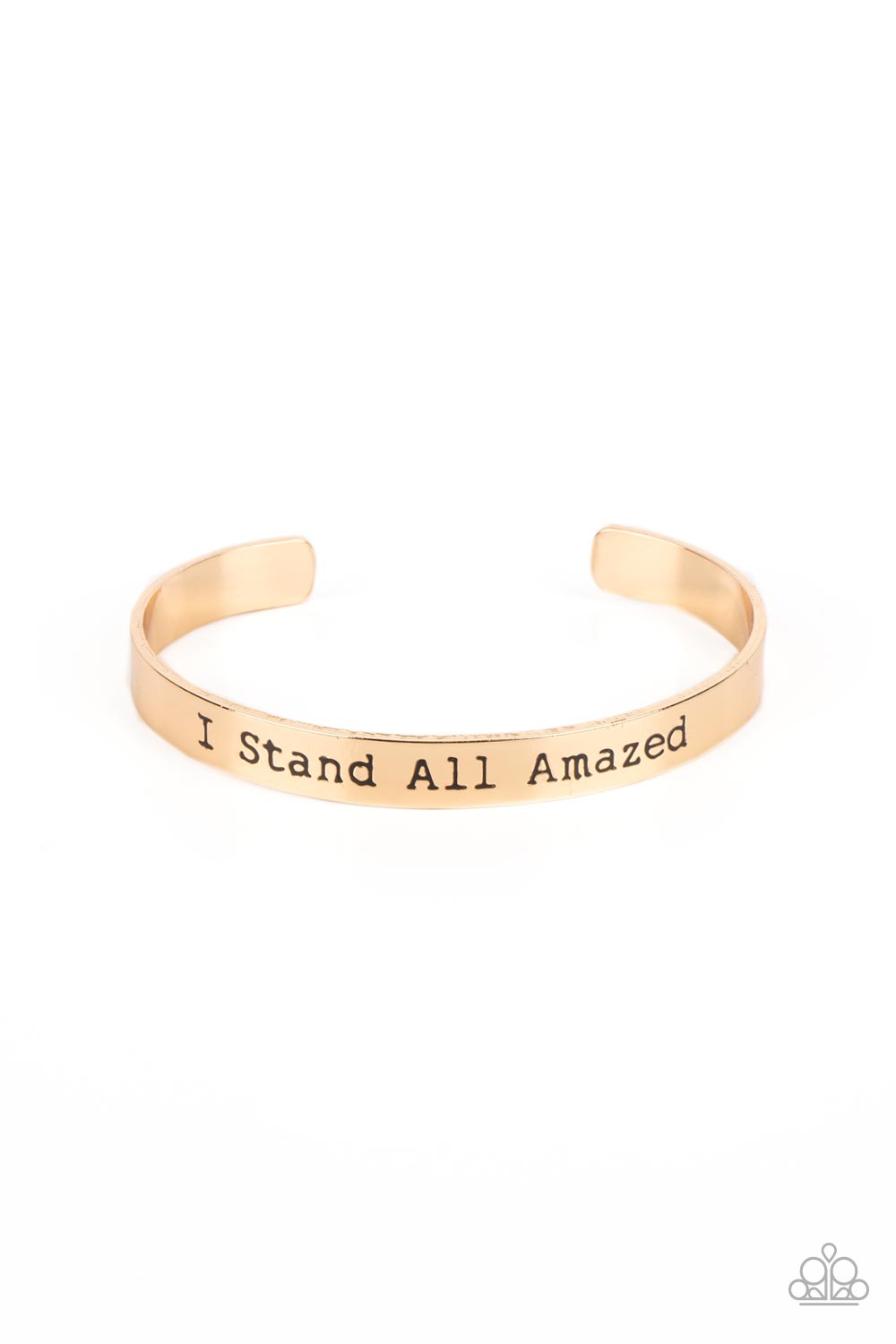 I Stand All Amazed - Gold Bracelet- Paparazzi Accessories - Alies Bling Bar