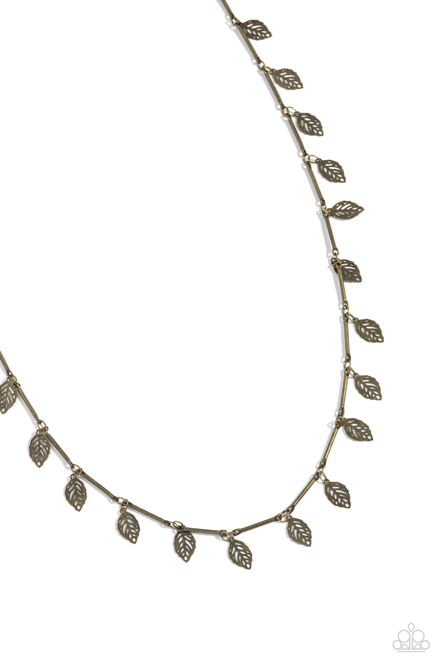 LEAF a Light On - Brass Necklace - Paparazzi Accessories - Alies Bling Bar