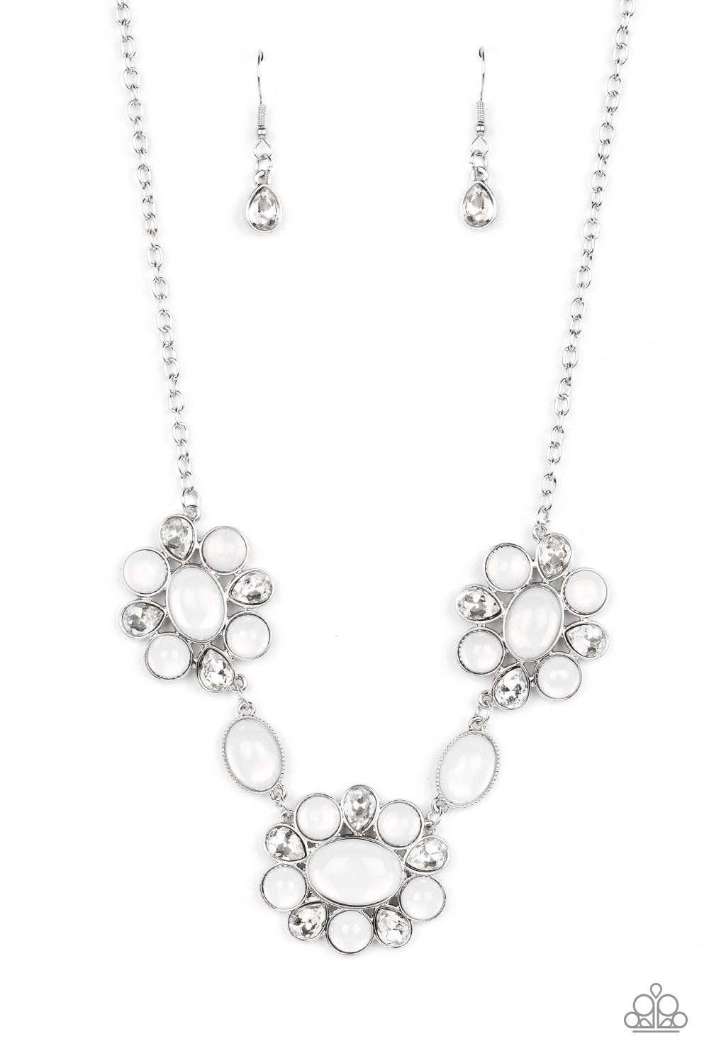 Your Chariot Awaits - White Necklace - Paparazzi Accessories - Alies Bling Bar