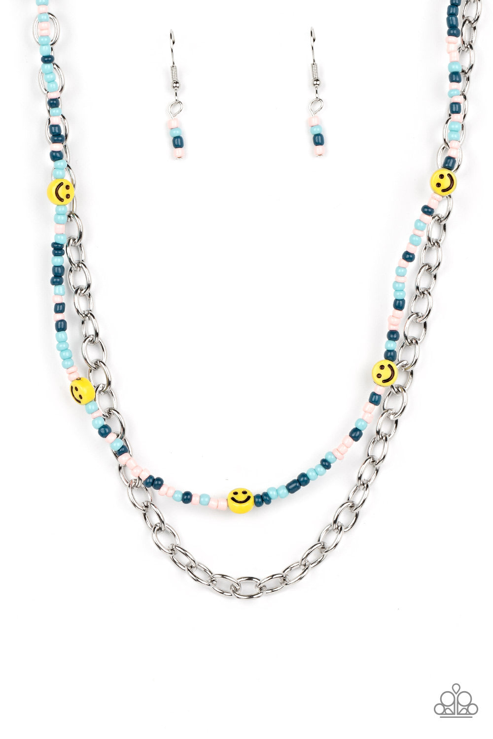 Happy Looks Good on You - Blue Necklace - Paparazzi Accessories - Alies Bling Bar