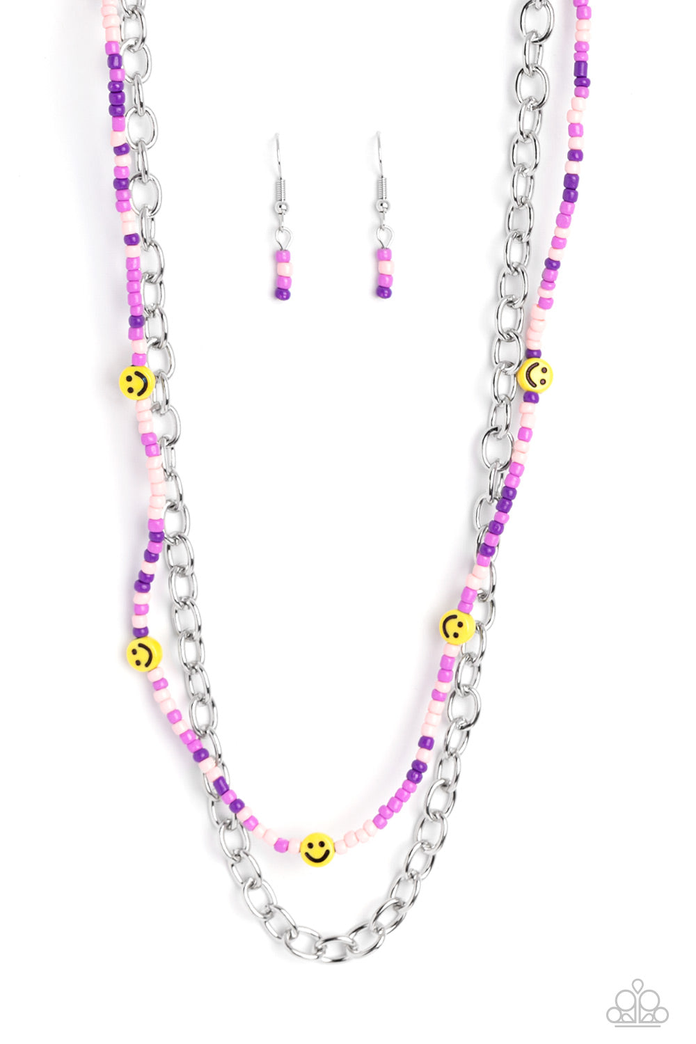 Happy Looks Good on You - Purple Necklace - Paparazzi Accessories - Alies Bling Bar