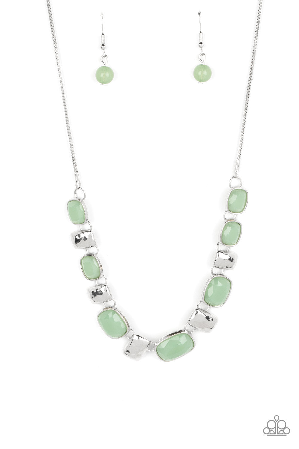 Polished Parade - Green Necklace - Paparazzi Accessories - Alies Bling Bar